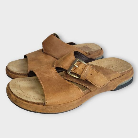 Cole Haan NikeAir Leather sandals Men's size 8M Open Toe Strap Shoes Brown VGUC - Picture 1 of 11